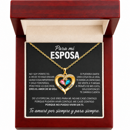 Collar de corazón para mi esposa