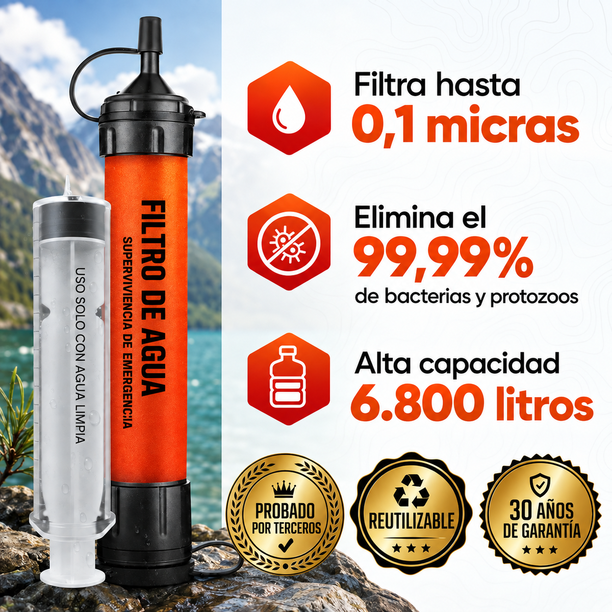Filtro de Agua de Supervivencia