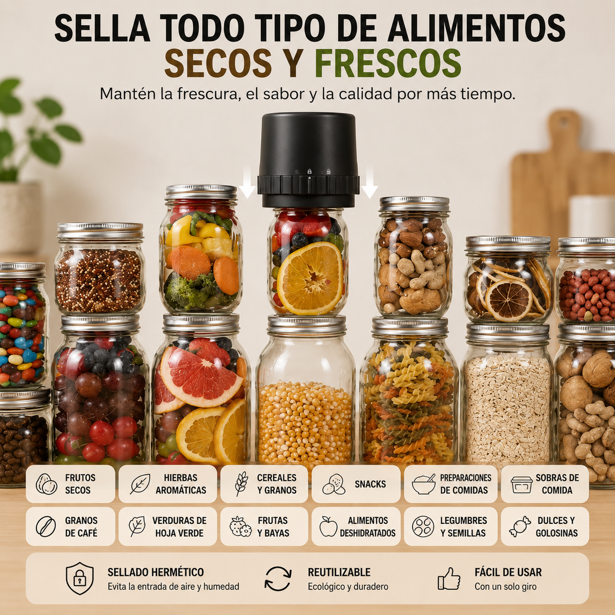 SELLADOR AL VACÍO PARA TARROS